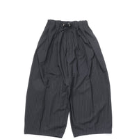 Sillage / circular pants black stripe twill