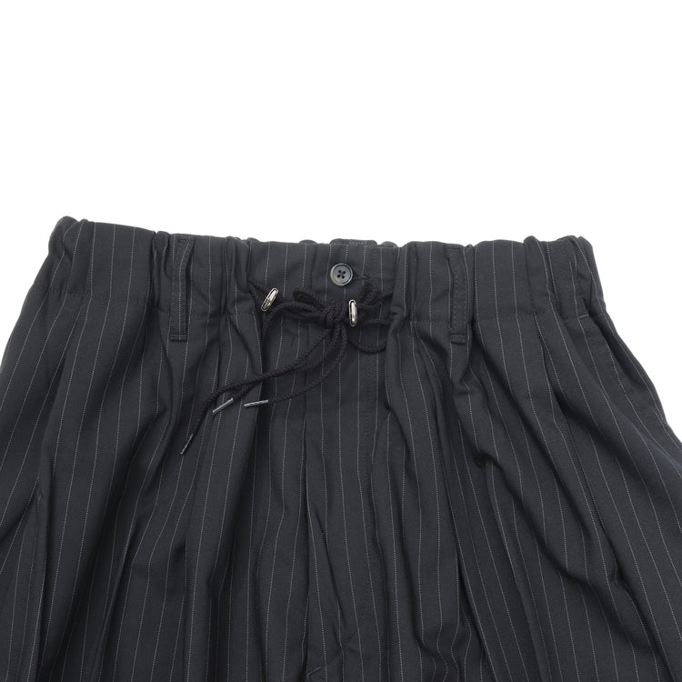 Sillage / circular pants black stripe twill