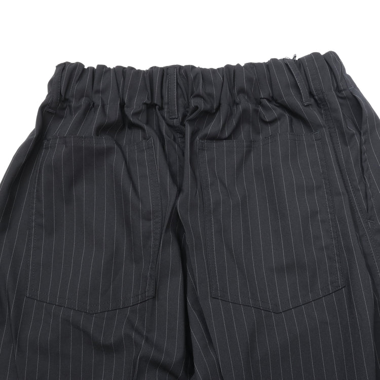 Sillage / circular pants black stripe twill
