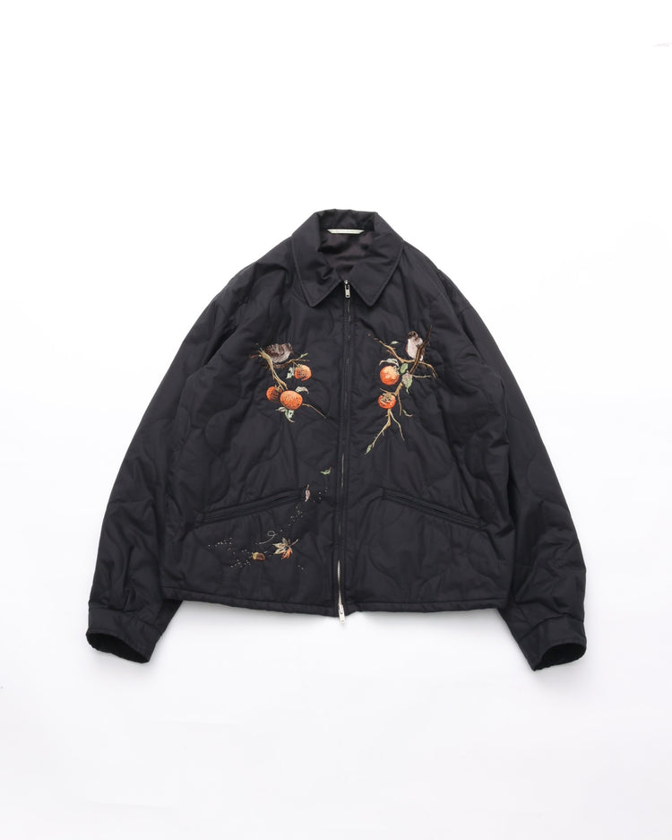 OLD JOE BRAND QUILTED SOUVENIR JACKET ONYX (Pair of Monkey on Persimmon Tree) 262OJ-JK15