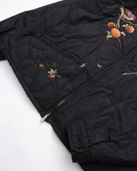 OLD JOE BRAND QUILTED SOUVENIR JACKET ONYX (Pair of Monkey on Persimmon Tree) 262OJ-JK15