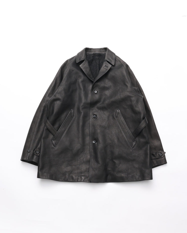 OLD JOE BRAND   PATINA HORSE-HIDE VEHICLE COAT 262OJ-JK22 PATINA BLACK