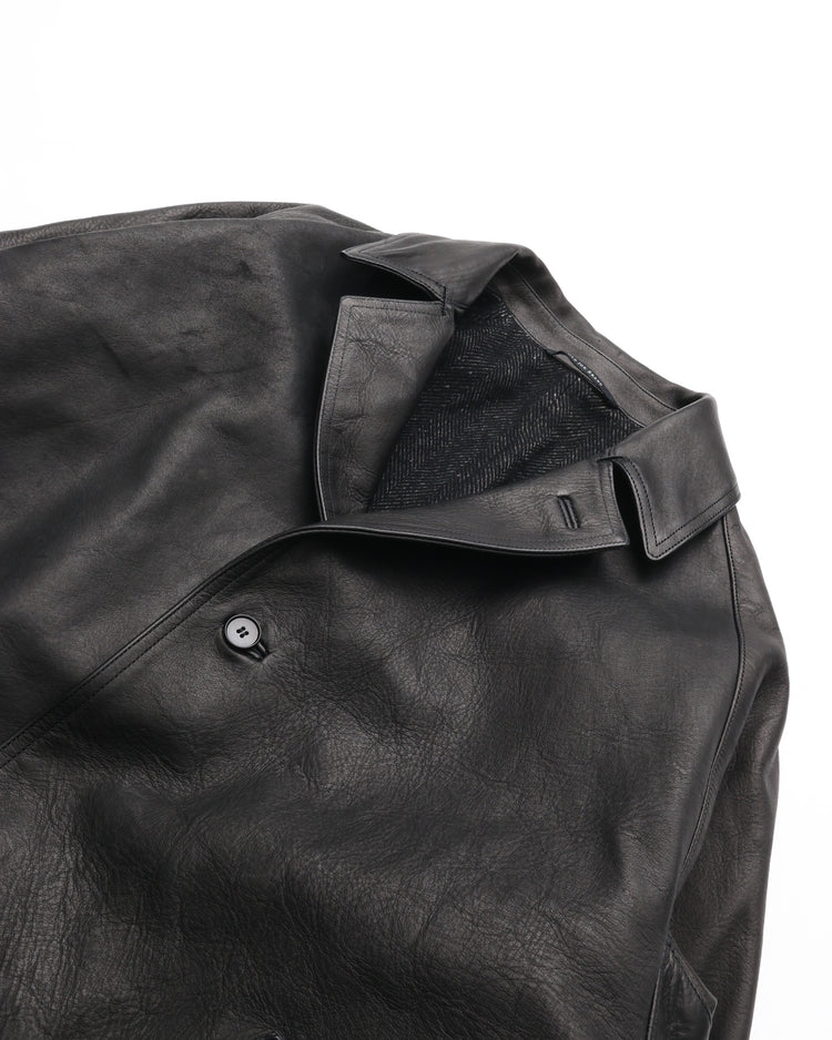 OLD JOE BRAND   PATINA HORSE-HIDE VEHICLE COAT 262OJ-JK22 PATINA BLACK
