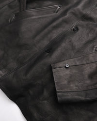 OLD JOE BRAND   PATINA HORSE-HIDE VEHICLE COAT 262OJ-JK22 PATINA BLACK