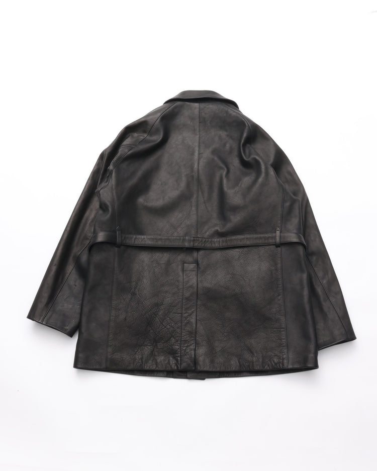 OLD JOE BRAND   PATINA HORSE-HIDE VEHICLE COAT 262OJ-JK22 PATINA BLACK