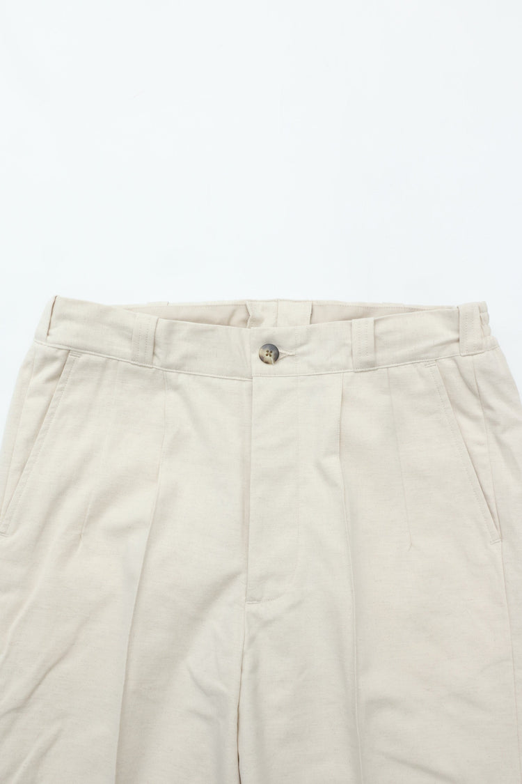 OLD JOE BRAND FRONT TUCK ARMY TROUSER NATURAL