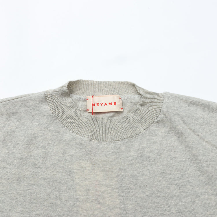 MEYAME  COTTON KNIT TEE HEATHER GREY