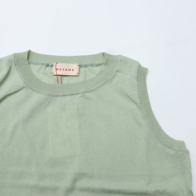MEYAME / COTTON KNIT SLEEVELESS GREEN