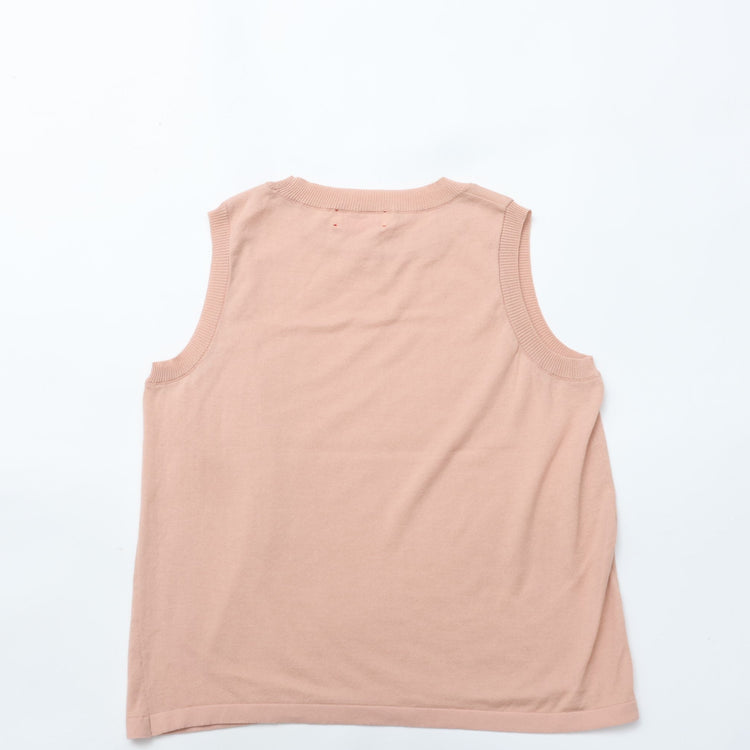 MEYAME / COTTON KNIT SLEEVELESS PINK