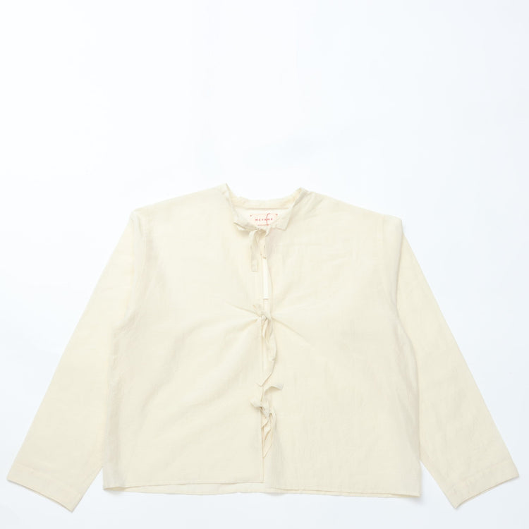 MEYAME  COTTON SILK BLOUSE JACKET CREAM