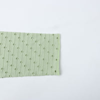 MEYAME / DOT HOLE JACQUARD LONG SLEEVE TEE GREEN