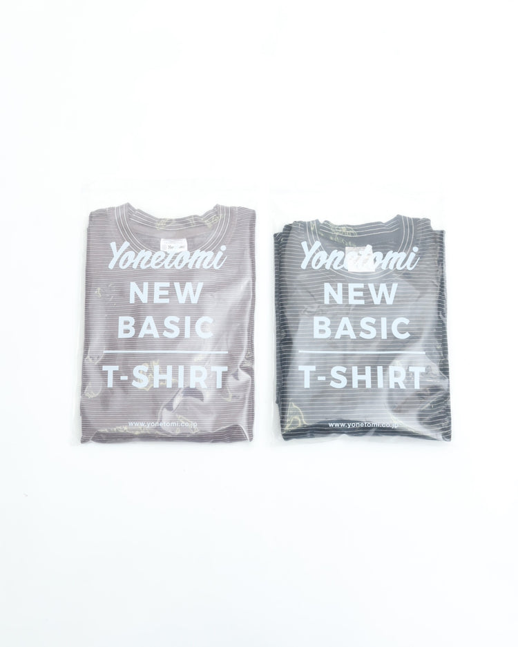 Yonetomi GARMENT DYED BORDER T-SHIRT〈LONG SLEEVE〉 14 BLACK*WHITE