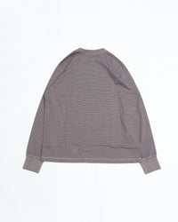 Yonetomi GARMENT DYED BORDER T-SHIRT〈LONG SLEEVE〉 12 GRAY*WHITE