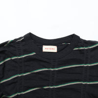 MEYAME   TUCKED JACQUARD BORDER PULLOVER BLACK