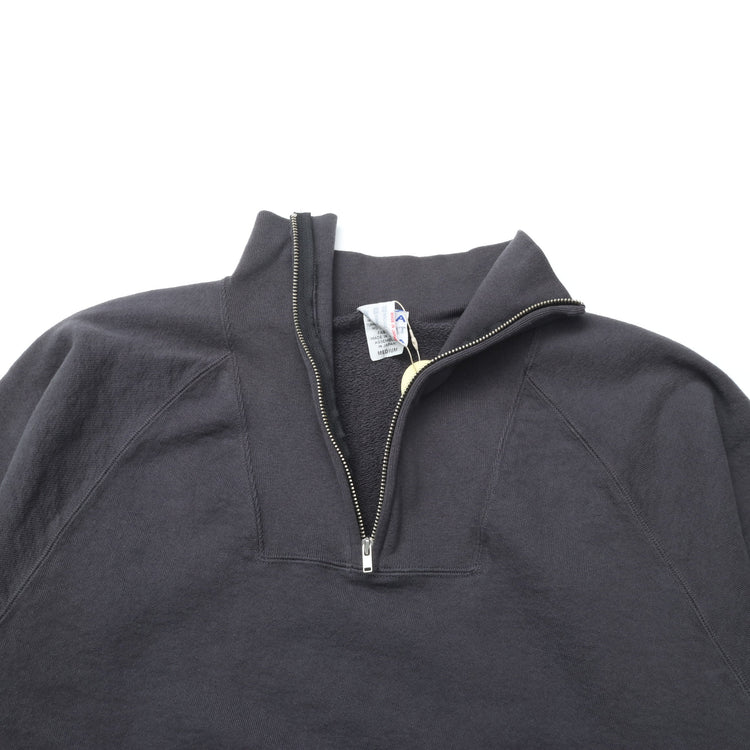 WALLA WALLA SPORT / 13oz ZIP UP PULLOVER USED BLACK