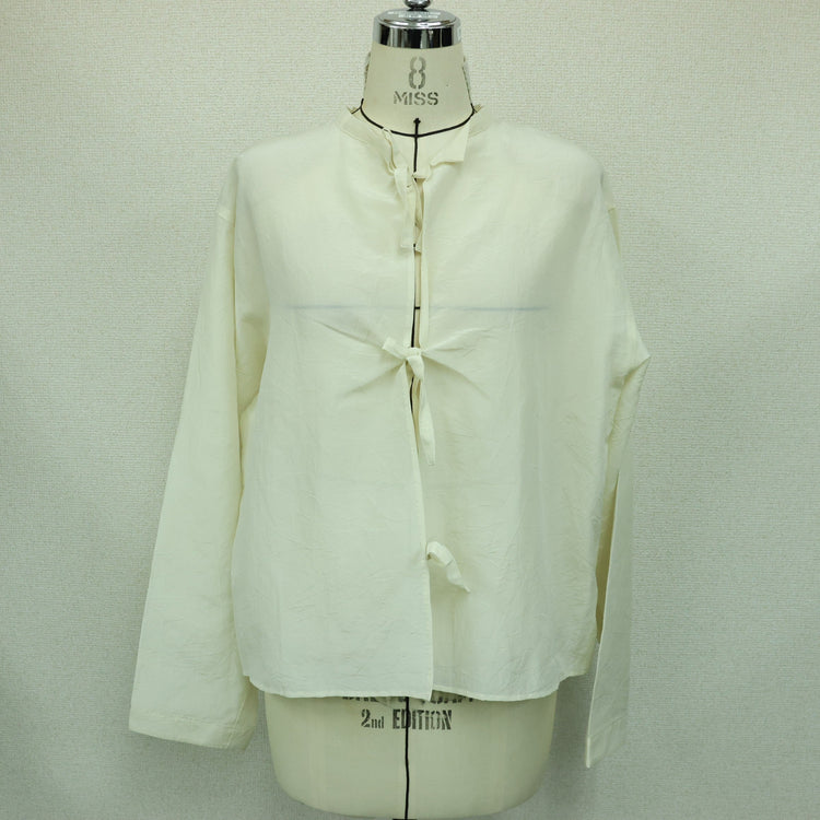 MEYAME  COTTON SILK BLOUSE JACKET CREAM