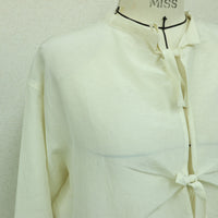 MEYAME  COTTON SILK BLOUSE JACKET CREAM