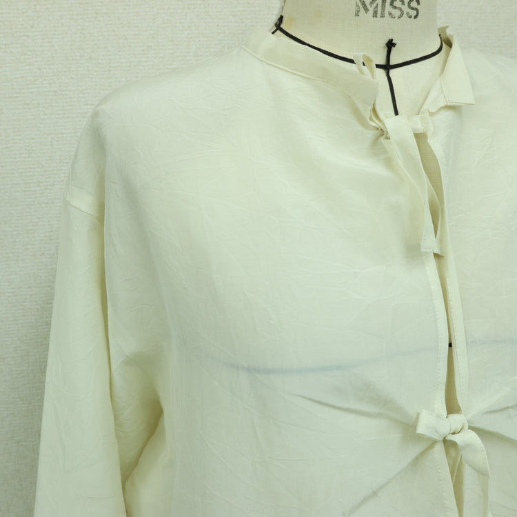 MEYAME  COTTON SILK BLOUSE JACKET CREAM
