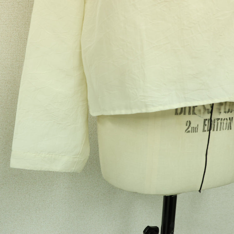 MEYAME  COTTON SILK BLOUSE JACKET CREAM