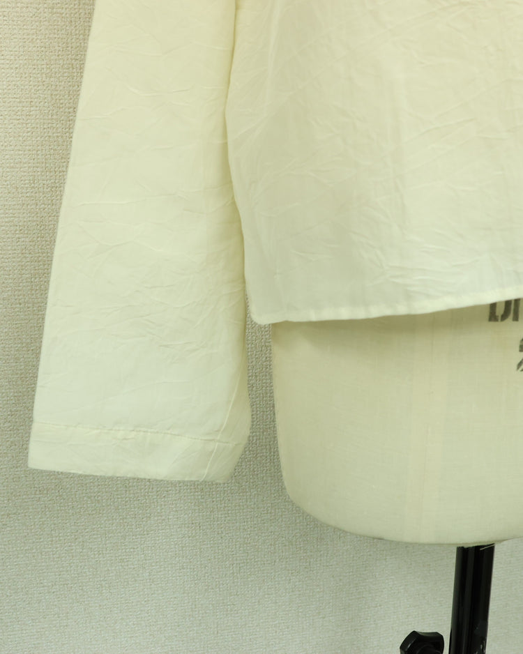 MEYAME  COTTON SILK BLOUSE JACKET CREAM