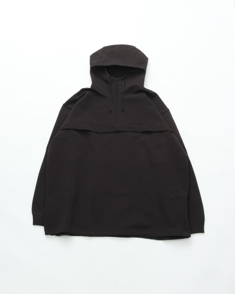 crepuscule  Poly Stretch Moss Stitch Anorak BLACK