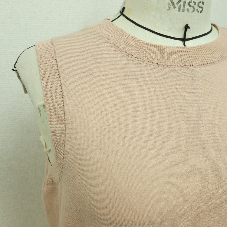 MEYAME / COTTON KNIT SLEEVELESS PINK