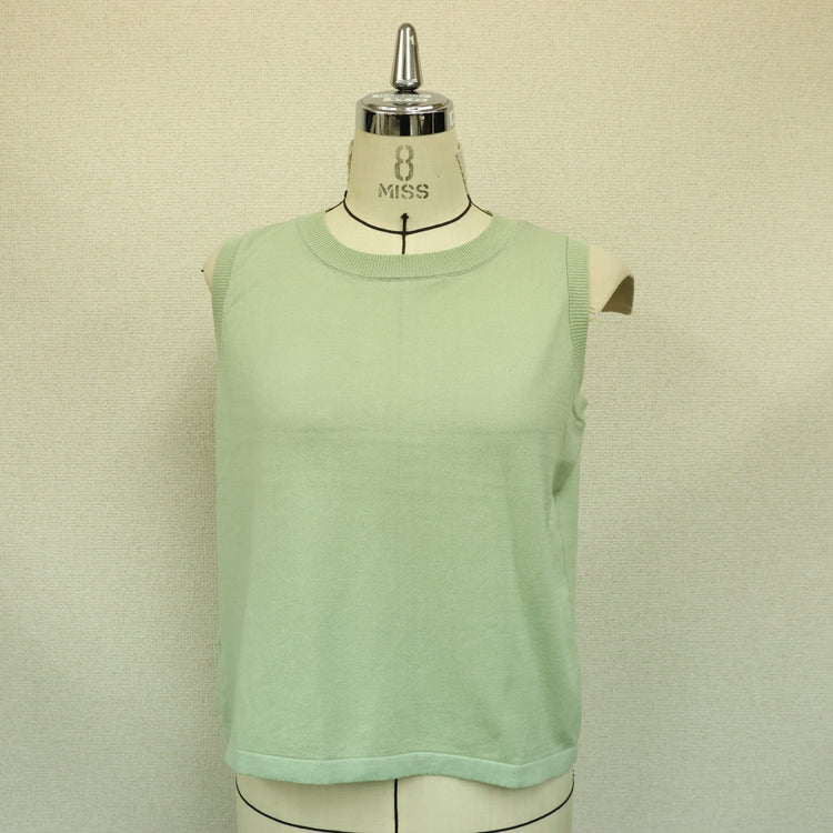 MEYAME / COTTON KNIT SLEEVELESS GREEN