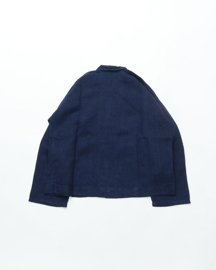 MITTAN    綾織大麻平面ブルゾン(草木　藍（濃）濃染) JK-89DC