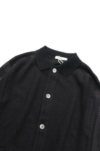 YASHIKI Kokuu Collar Cardigan (Grain Rain) BLACK YSK-26SS-KN03