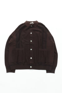 YASHIKI   Kokuu Collar Cardigan （穀雨）BROWN   YSK-26SS-KN03