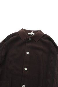 YASHIKI   Kokuu Collar Cardigan （穀雨）BROWN   YSK-26SS-KN03