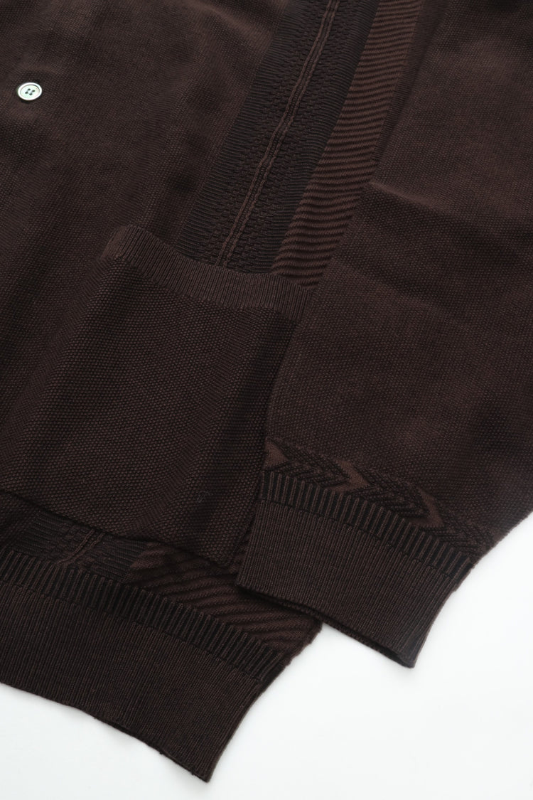 YASHIKI   Kokuu Collar Cardigan （穀雨）BROWN   YSK-26SS-KN03