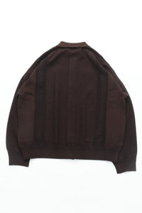 YASHIKI   Kokuu Collar Cardigan （穀雨）BROWN   YSK-26SS-KN03