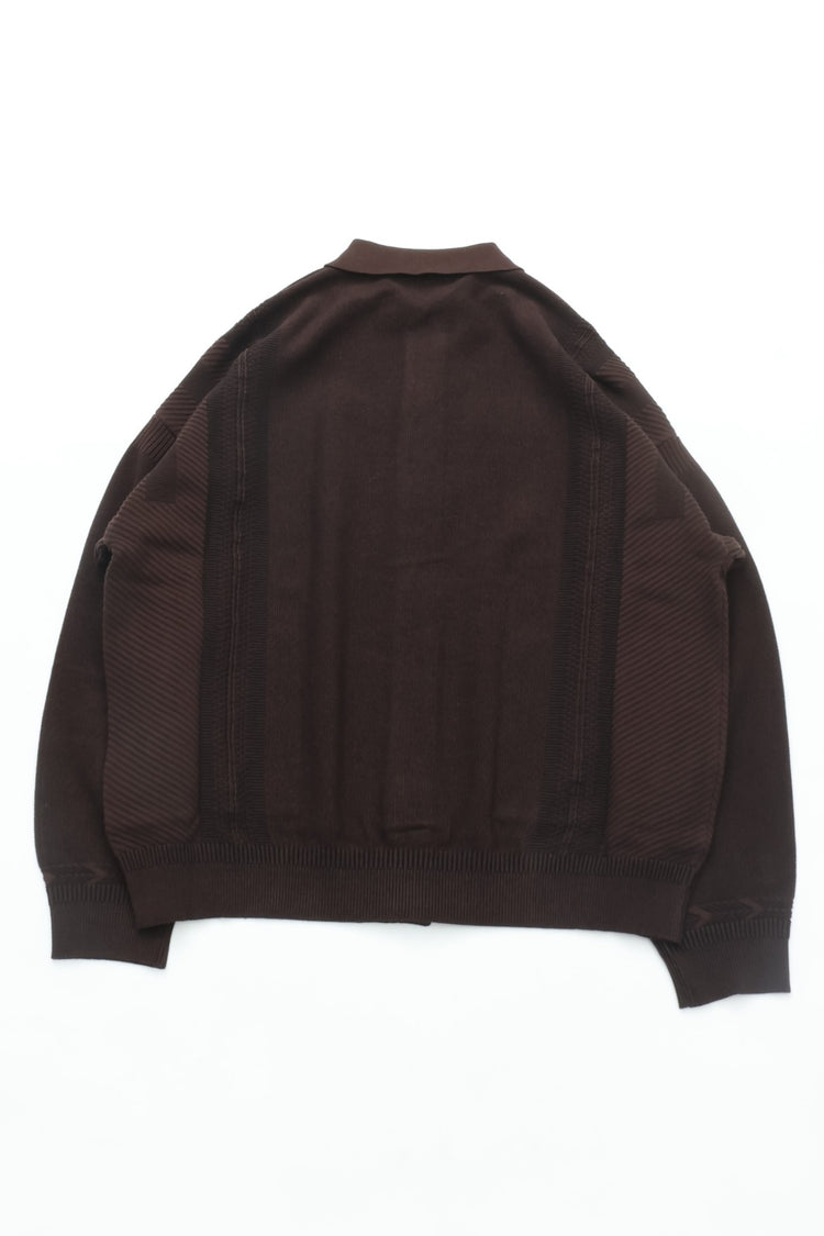 YASHIKI   Kokuu Collar Cardigan （穀雨）BROWN   YSK-26SS-KN03