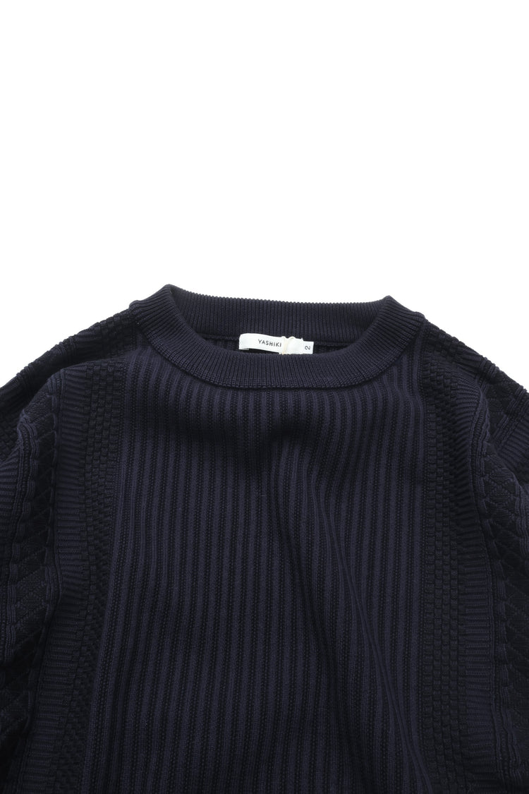 YASHIKI   Yukishiro Knit （雪代） YSK-26SS-KN02 DARK NAVY
