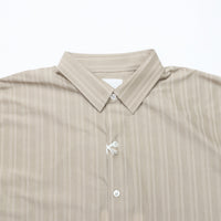 KANEMASA PHIL / 46G Atmosphere Stripe L/S Shirt KHAKI
