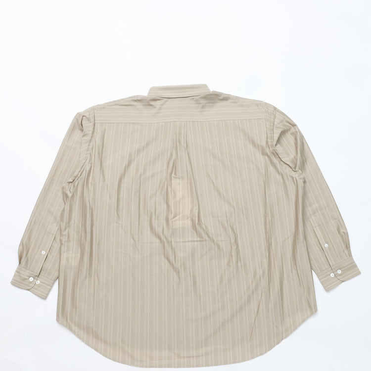 KANEMASA PHIL / 46G Atmosphere Stripe L/S Shirt KHAKI