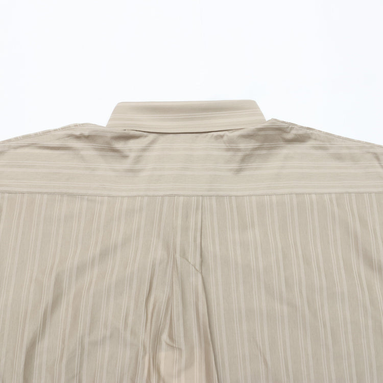 KANEMASA PHIL / 46G Atmosphere Stripe L/S Shirt KHAKI
