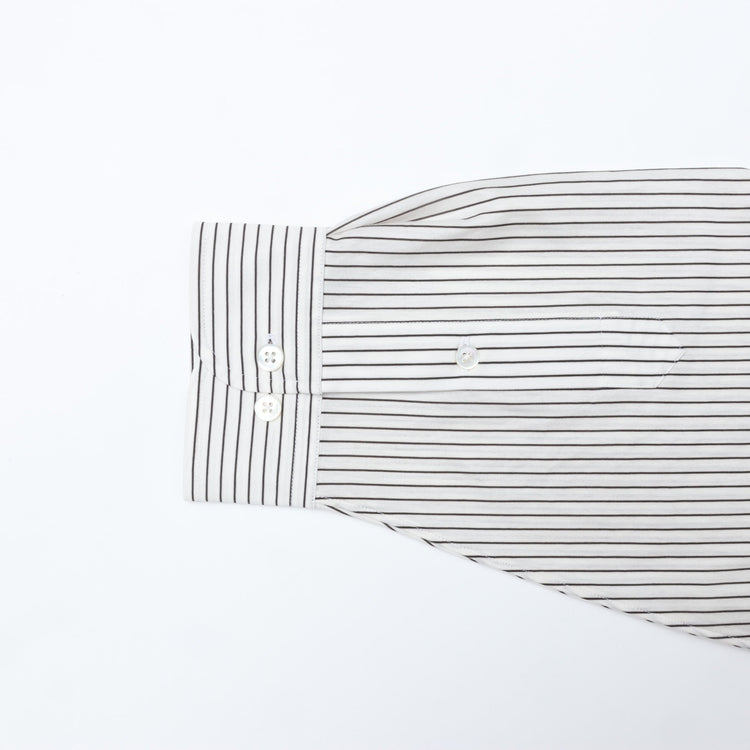 KANEMASA PHIL / 46G Atmosphere Stripe L/S Shirt PS BLACK