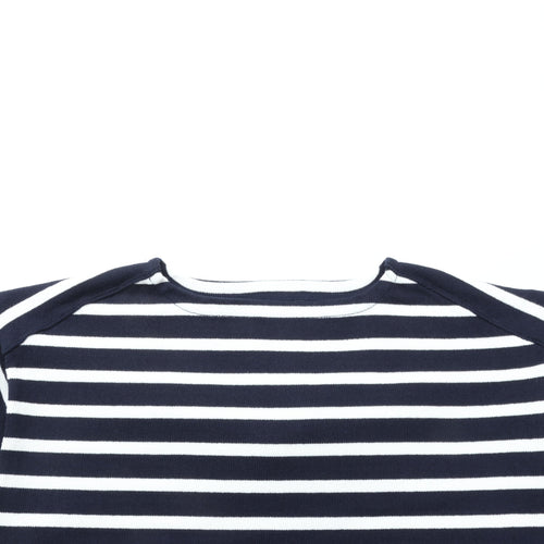 Yonetomi / WAVE COTTON BASQUE KNIT PULLOVER BOAT NECK・BORDER