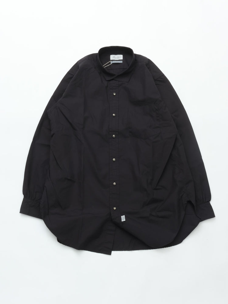 Marvine Pontiak Shirt Makers  Italian Collar SH Black