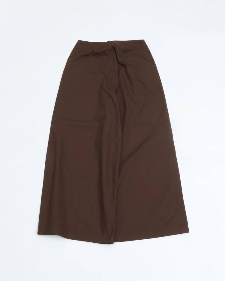 MEYAME  SIDE LINE WIDE PANTS BROWN