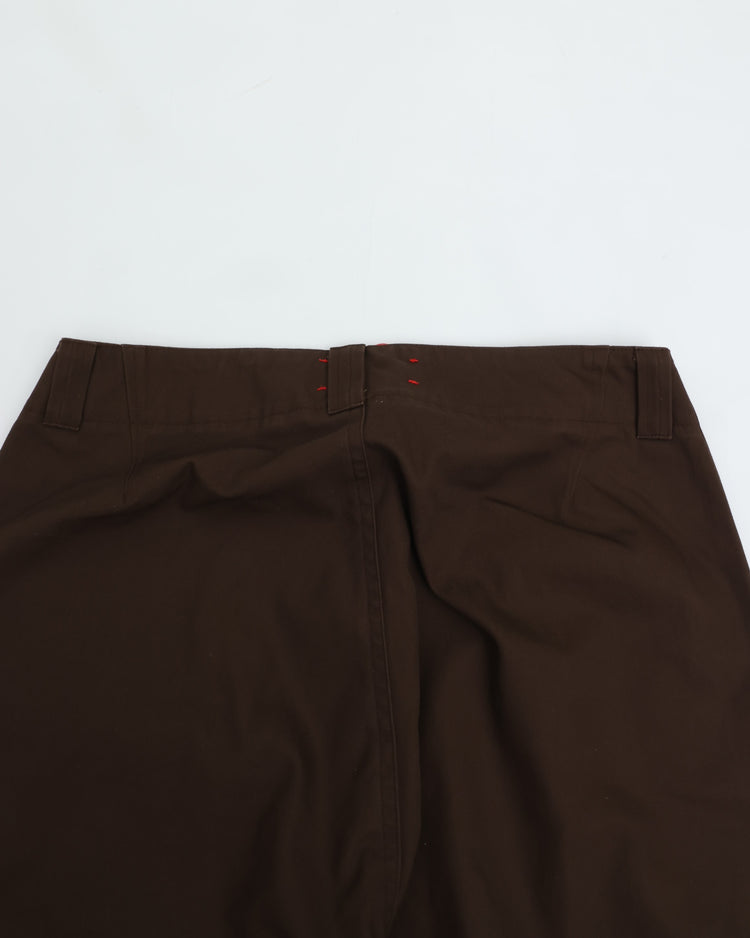 MEYAME  SIDE LINE WIDE PANTS BROWN