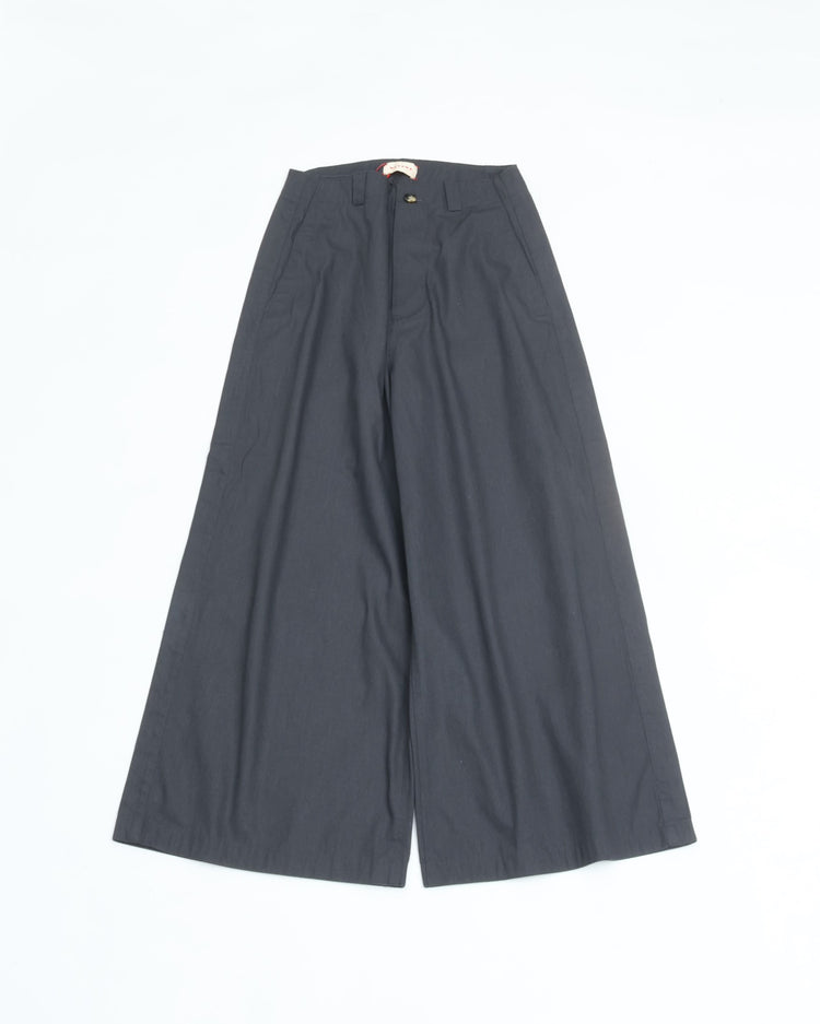 MEYAME  SIDE LINE WIDE PANTS CHARCOAL