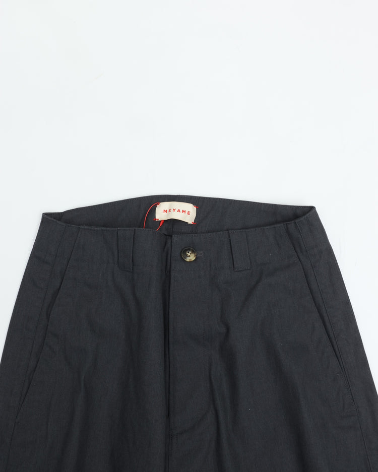 MEYAME  SIDE LINE WIDE PANTS CHARCOAL