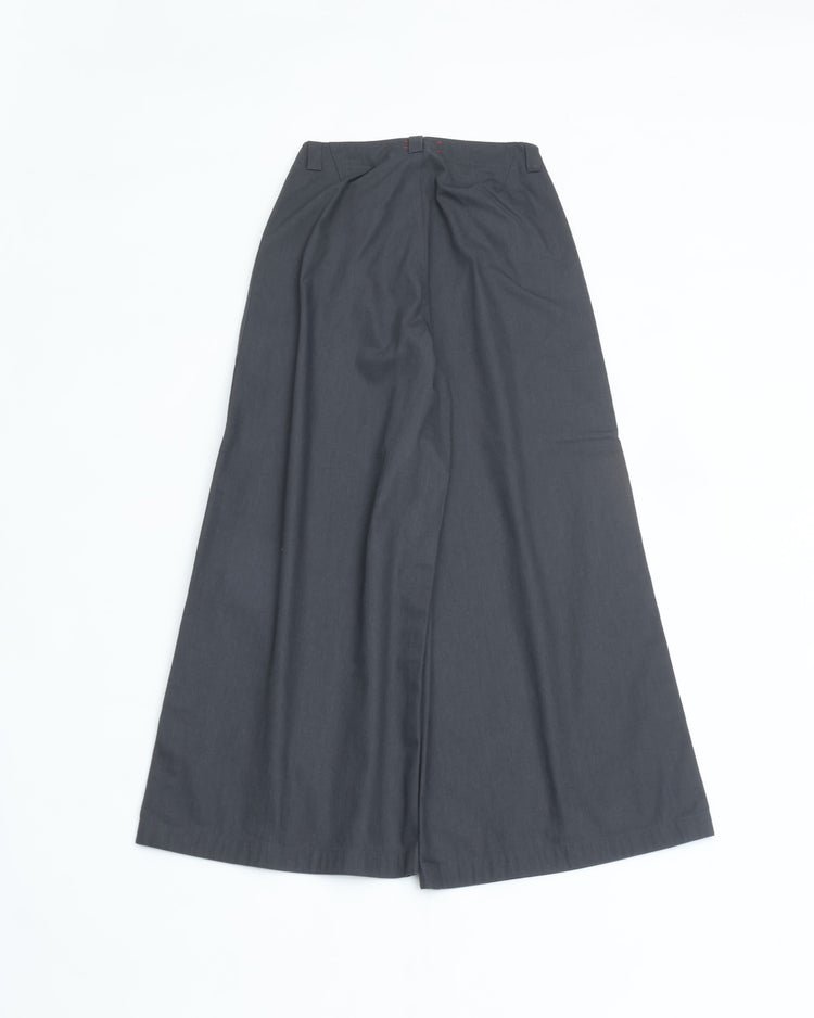 MEYAME  SIDE LINE WIDE PANTS CHARCOAL