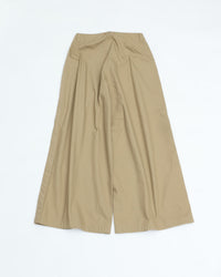 MEYAME SIDE LINE WIDE PANTS BEIGE