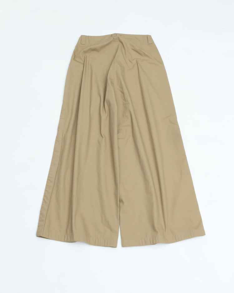 MEYAME SIDE LINE WIDE PANTS BEIGE