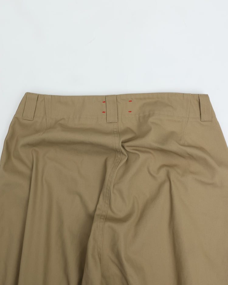 MEYAME SIDE LINE WIDE PANTS BEIGE
