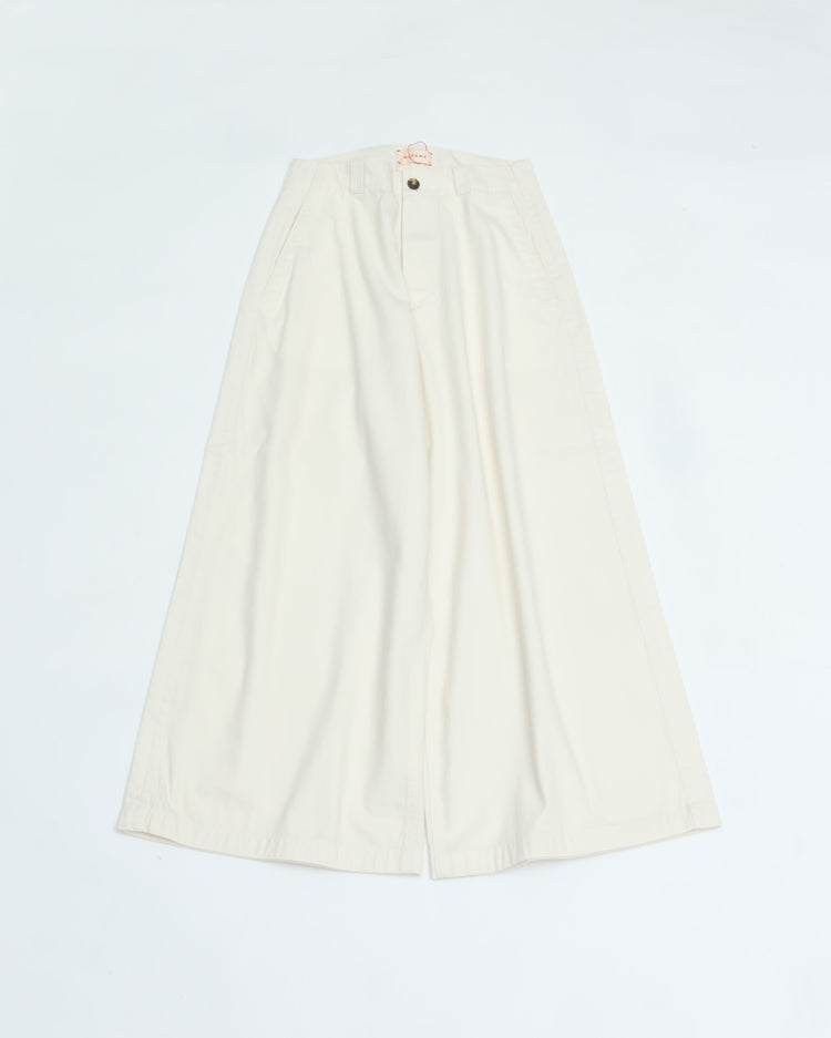 MEYAME SIDE LINE WIDE PANTS WHITE